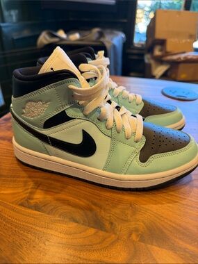 Jordan Kids Sneakers Mint Green Black White